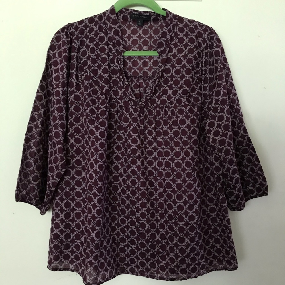 Banana Republic Boho Style Cotton Top 23 Bust XL